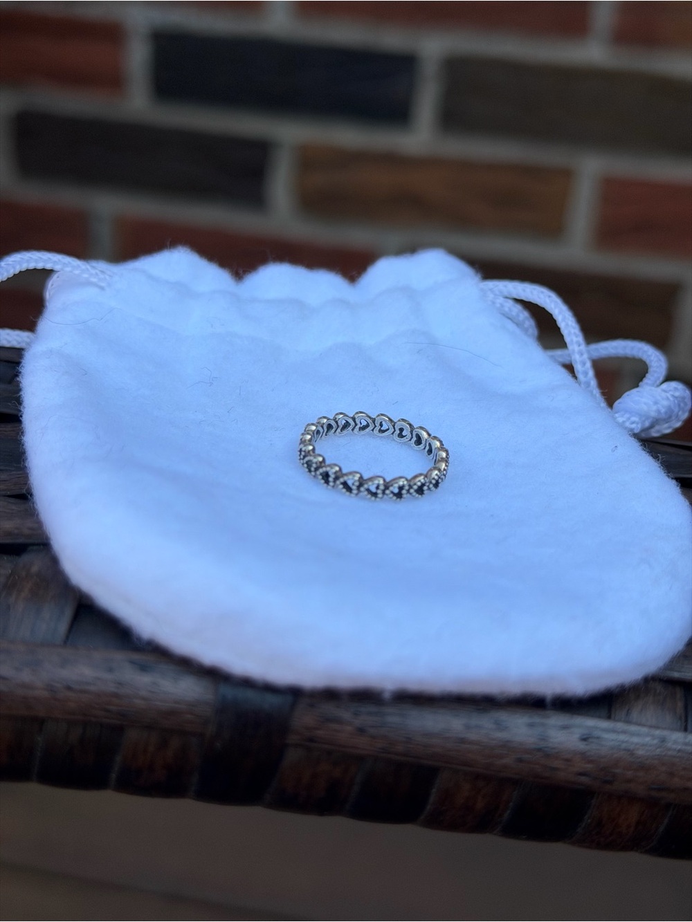 Pandora Sterling Silver Band of Hearts Ring